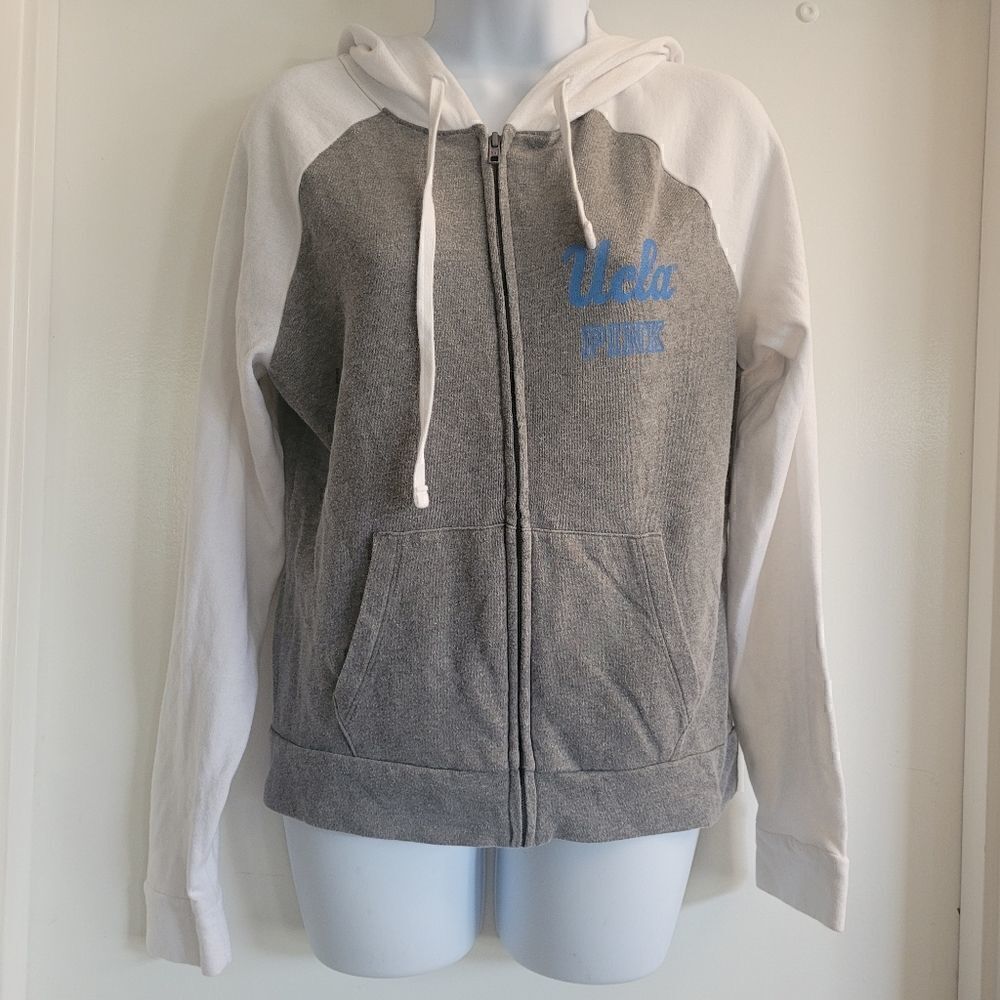 Pink Victoria's Secret with 5th and ocean UCLA hooded jacket